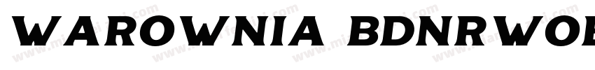 Warownia BdNrwObl字体转换
